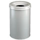 Metalen prullenbak met deksel atlanta 30,9 liter 49,2 x 31,5 cm lichtgrijs
