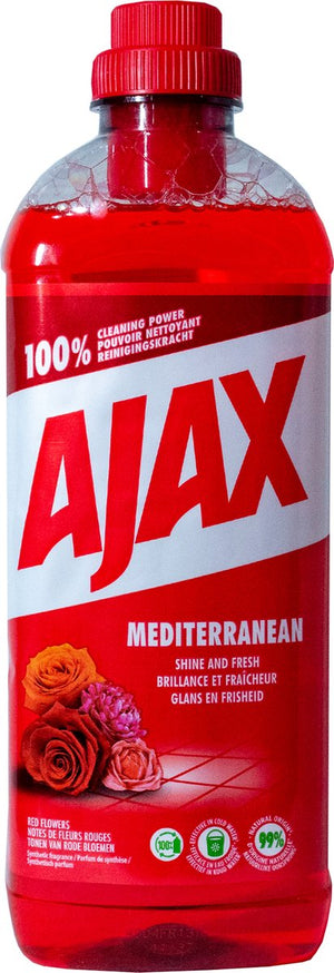 Ajax - allesreiniger - mediterranean - tonen van rode bloemen - 1l