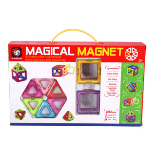 Load image into Gallery viewer, Science magnetische tegels diverse vormen 20 delig 6,5 cm | 2 stuks
