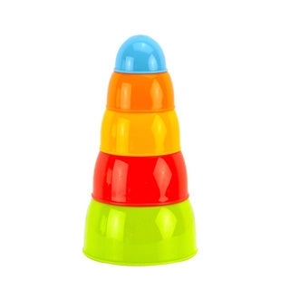 Stapelbekers happy world | 4 stuks