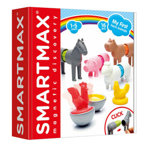 Smartmax my first farm animals - magnetische boerderijdieren - 16-delige bouwset met zachte elementen - educatief speelgoed voor peuters - vanaf 1 jaar