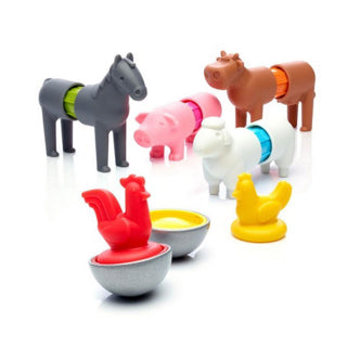 Smartmax my first farm animals - magnetische boerderijdieren - 16-delige bouwset met zachte elementen - educatief speelgoed voor peuters - vanaf 1 jaar