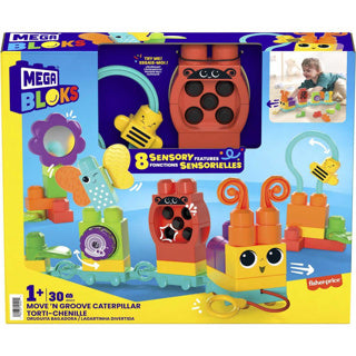Load image into Gallery viewer, Mega bloks move' n groove caterpillar bouwset - 30dlg.
