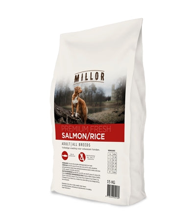 Millor premium extruded fresh adult salmon rice