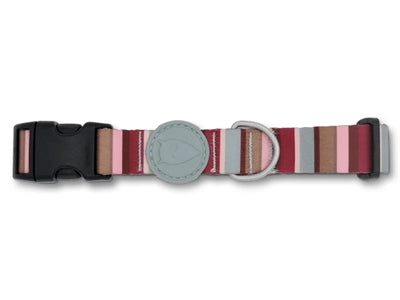 Load image into Gallery viewer, Morso halsband hond gerecycled skyline rood roze
