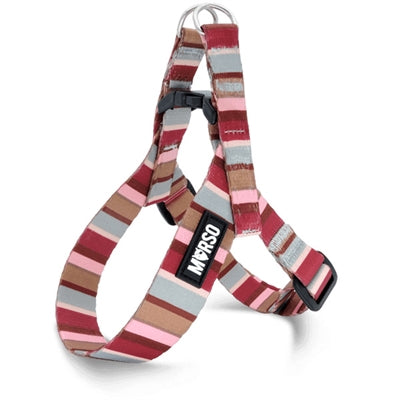 Load image into Gallery viewer, Morso mini hondentuig verstelbaar gerecycled skyline rood roze

