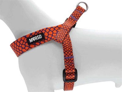 Load image into Gallery viewer, Morso mini hondentuig verstelbaar gerecycled urban lizard rood
