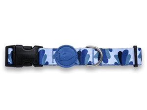 Morso halsband hond gerecycled splash blauw