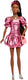 Barbie deluxe stijl pop - metallic koraalroze jurk met bellenzoom