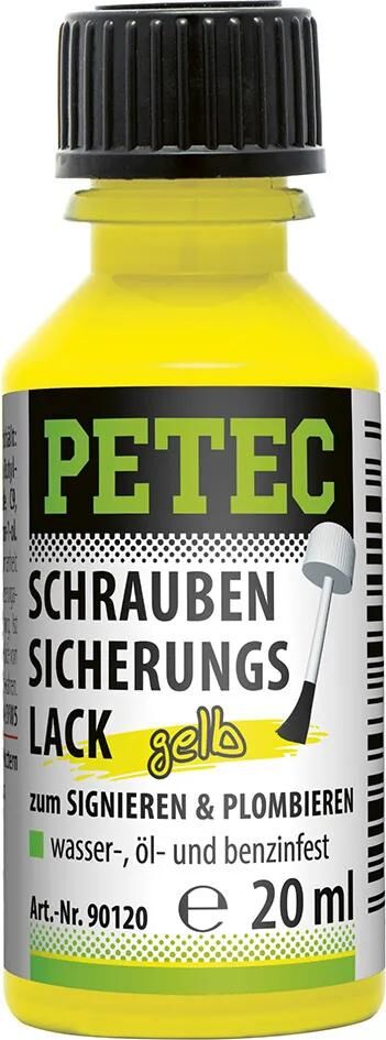 Petec schraubensicherungslack safety varnish yellow 20m