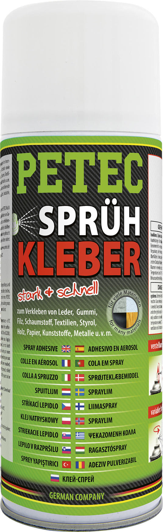 Petec universele lijm sprühkleber spray glue 400ml spray can