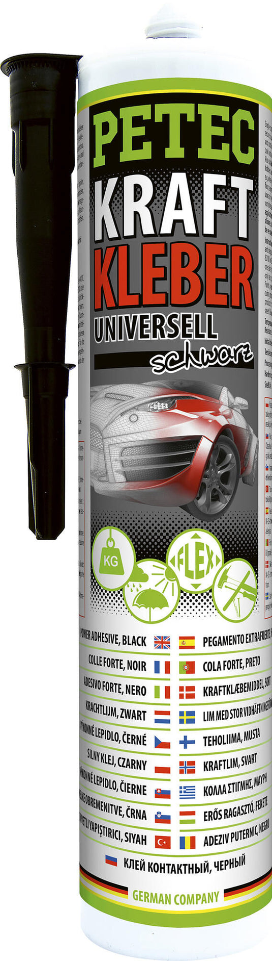 Petec universele lijm kraftkleber power adhesive black 290m cartridge
