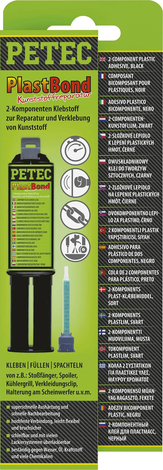 Petec zweikomponentenklebstoff plastbond 2k adhesive plastbond 24ml double syringe