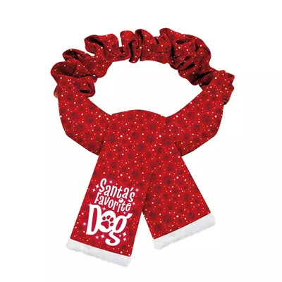 Load image into Gallery viewer, Plenty gifts Kerst sjaal santa's favorite dog poot rood
