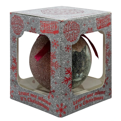 Load image into Gallery viewer, Plenty gifts Kerstbal frosted grijze kat rood
