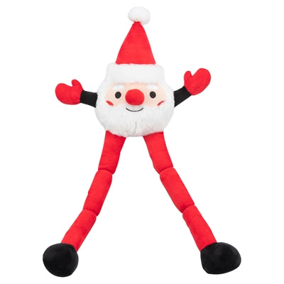 Load image into Gallery viewer, Trixie Xmas kerstman met lange benen pluche
