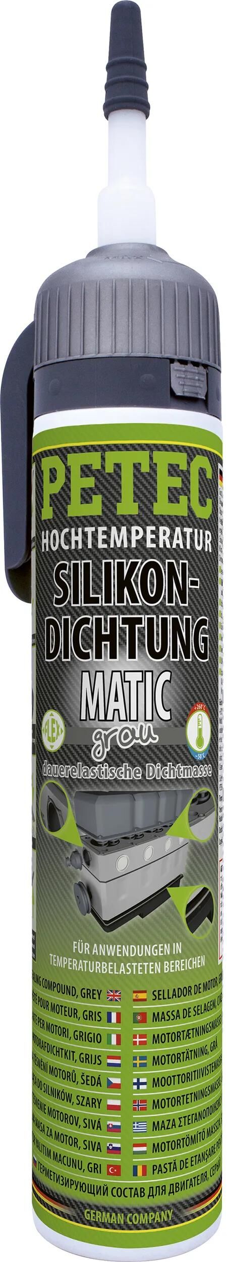 Petec dichtmasse silicone seal matic sd 200 ml gray