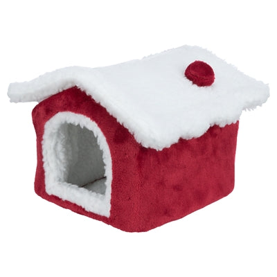 Load image into Gallery viewer, Trixie Xmas cuddly cave degoe rood wit
