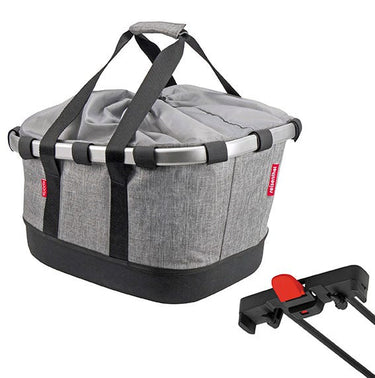Abi klickfix fietsmand achter bikebasket gt uniklip twist grey
