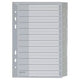 Tabbladen leitz grijs blanco a5 polypropyleen