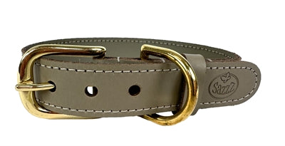 Load image into Gallery viewer, Sazzz Halsband hond braveheart leer taupe
