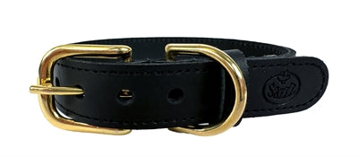 Load image into Gallery viewer, Sazzz Halsband hond braveheart leer zwart
