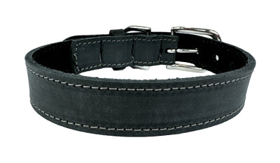 Load image into Gallery viewer, Sazzz Halsband hond nomad vintage leer antraciet
