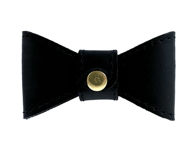 Load image into Gallery viewer, Sazzz Vlinderstrik glamper leer zwart
