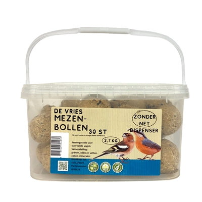 Load image into Gallery viewer, De Vries Mezenbollen zonder net met dispenser
