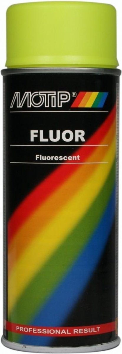 Motip fluor verf geel spuitbus 400ml