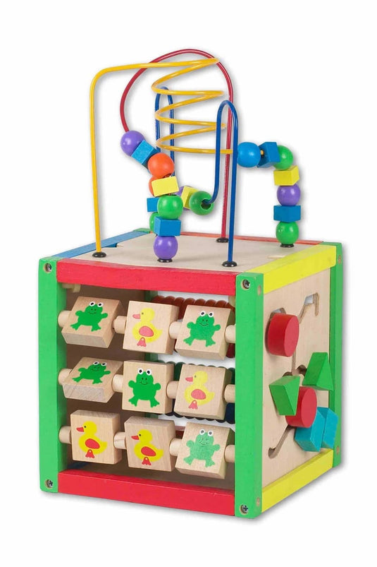 Vedes beeboo houten activiteiten leer kubus