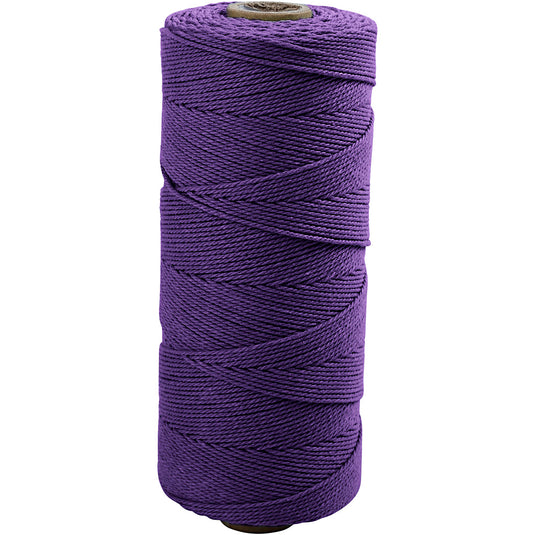 Creativ company macramé koord, l: 315 m, dikte 1 mm, dunne kwaliteit 12 12, violet, 220 gr 1 bol