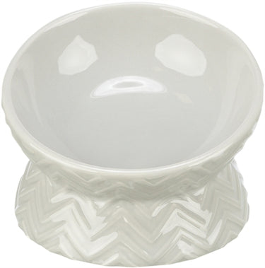 Trixie verhoogde voerbak waterbak keramiek licht taupe