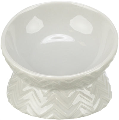 Trixie verhoogde voerbak waterbak keramiek licht taupe