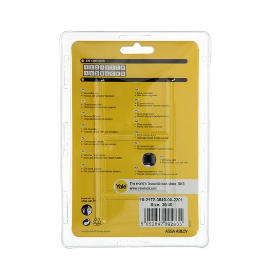 Yale 1060527 - profielcilinder 2100 mv 70mm(30 40) | 2 stuks