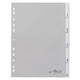Durable blanco tabbladen a4 grijs 5 tabs pp (polypropeen) rechthoekig 11 gaten 6