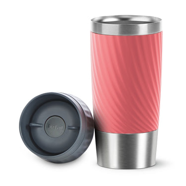 Tefal travel mug easytwist isoleerbeker 0.36l koraalrood
