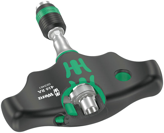 Wera 416 ra t-handle bitholding screwdriver with ratchet function and rapidaptor