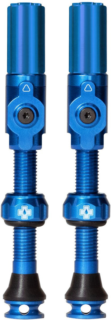 Muc-off tubeless ventiel big bore hybrid large blue auto schräder ventiel 45mm
