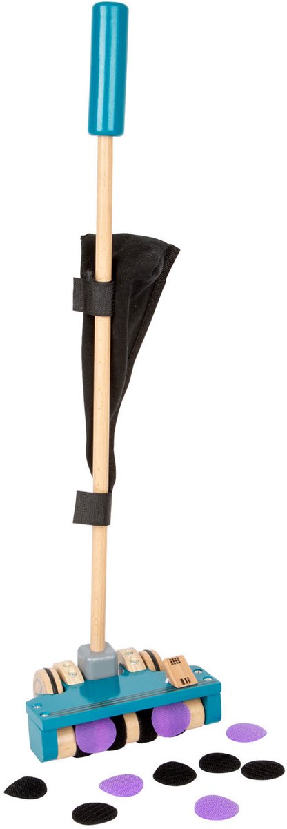 Load image into Gallery viewer, Small foot - houten stofzuiger met gekleurde klittenband stippen, 12dlg.
