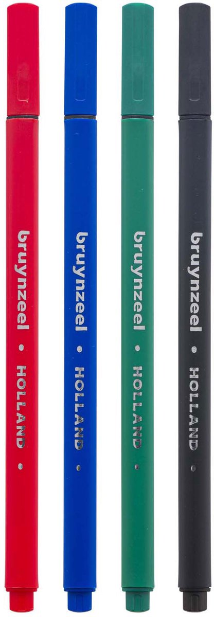 Afbeelding laden in galerijviewer, Bruynzeel fineliner - set 4 basis kleuren -
