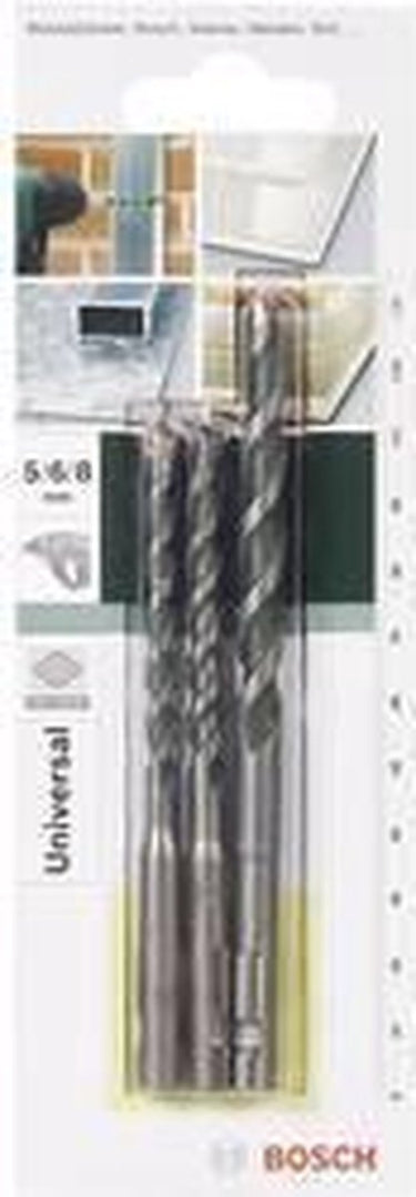 Bosch - 3-delige universele borenset sds-quick 5,0x100; 6,0x100; 8,0x120