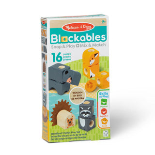 Melissa doug blockables woodland friends playset set (16pc) | 2 stuks