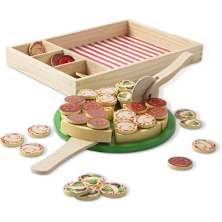 Melissa doug – houten pizzaset – 36 toppings en ingrediënten