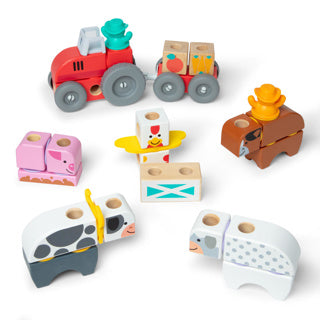 Load image into Gallery viewer, Melissa doug – blockables™ boerderij speelset – met draagbare bewaardoos
