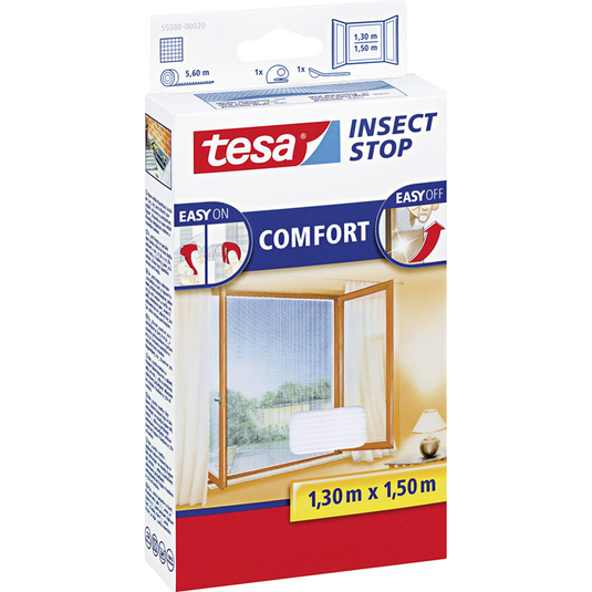 Tesa 1050473 - insect stop premium vliegenhorramen 1,3m x 1,5m wit | 1 stuks