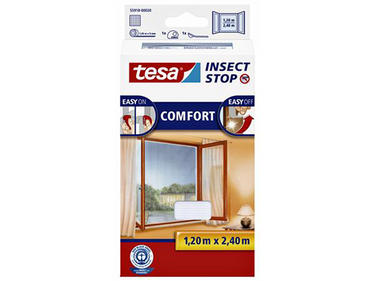 Tesa insect stop h l fly screen premium for windows - hor met sterke klittenband, verwijderbaar zonder resten, op maat snijden - 120 x 240 cm - wit (lichte privacy)