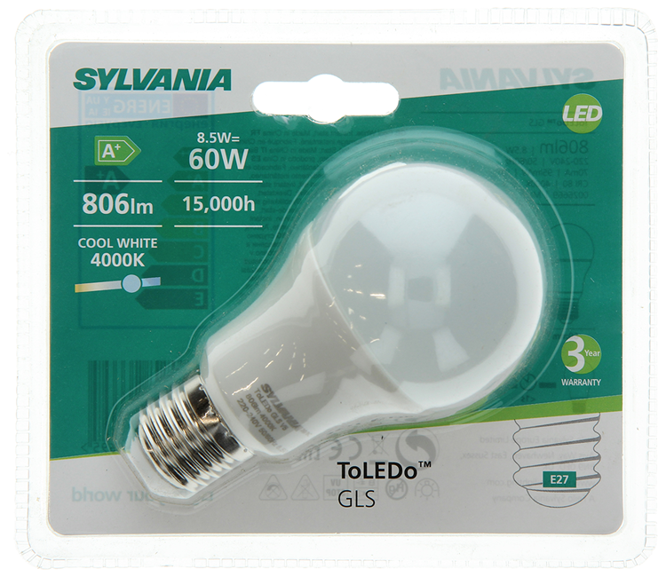 Load image into Gallery viewer, Sylvania 1045301 - toledo gls v3 850lm 840 e27 bl | 6 stuks
