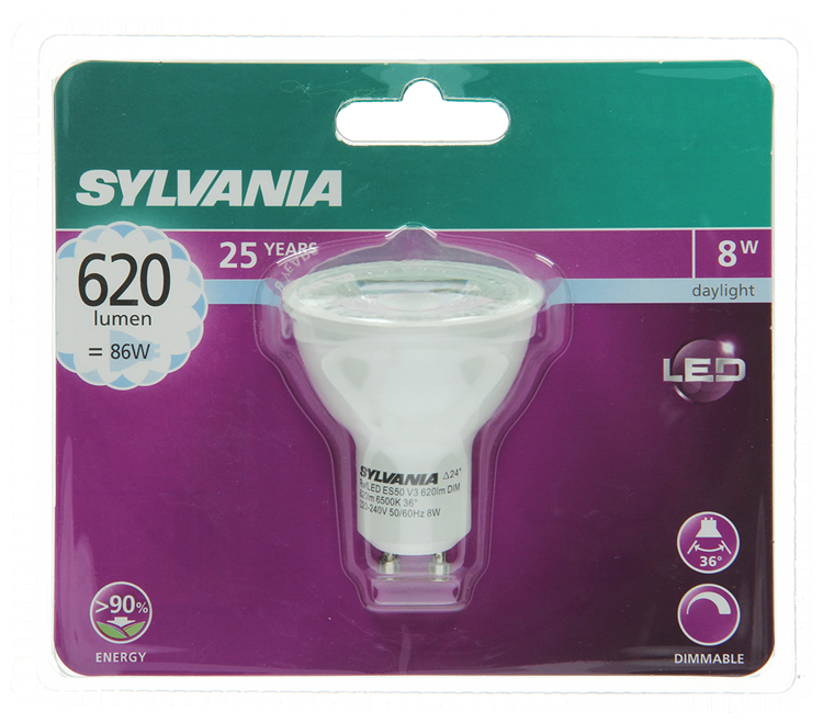 Load image into Gallery viewer, Sylvania 1059974 - syl led spot gu10 10,8w = 86w 620lm 6500k dim | 6 stuks
