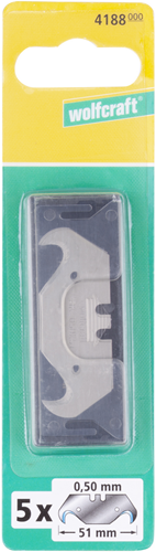 Wolfcraft haakmessen | in box | 0,50mm | 5 stuks - 4188000